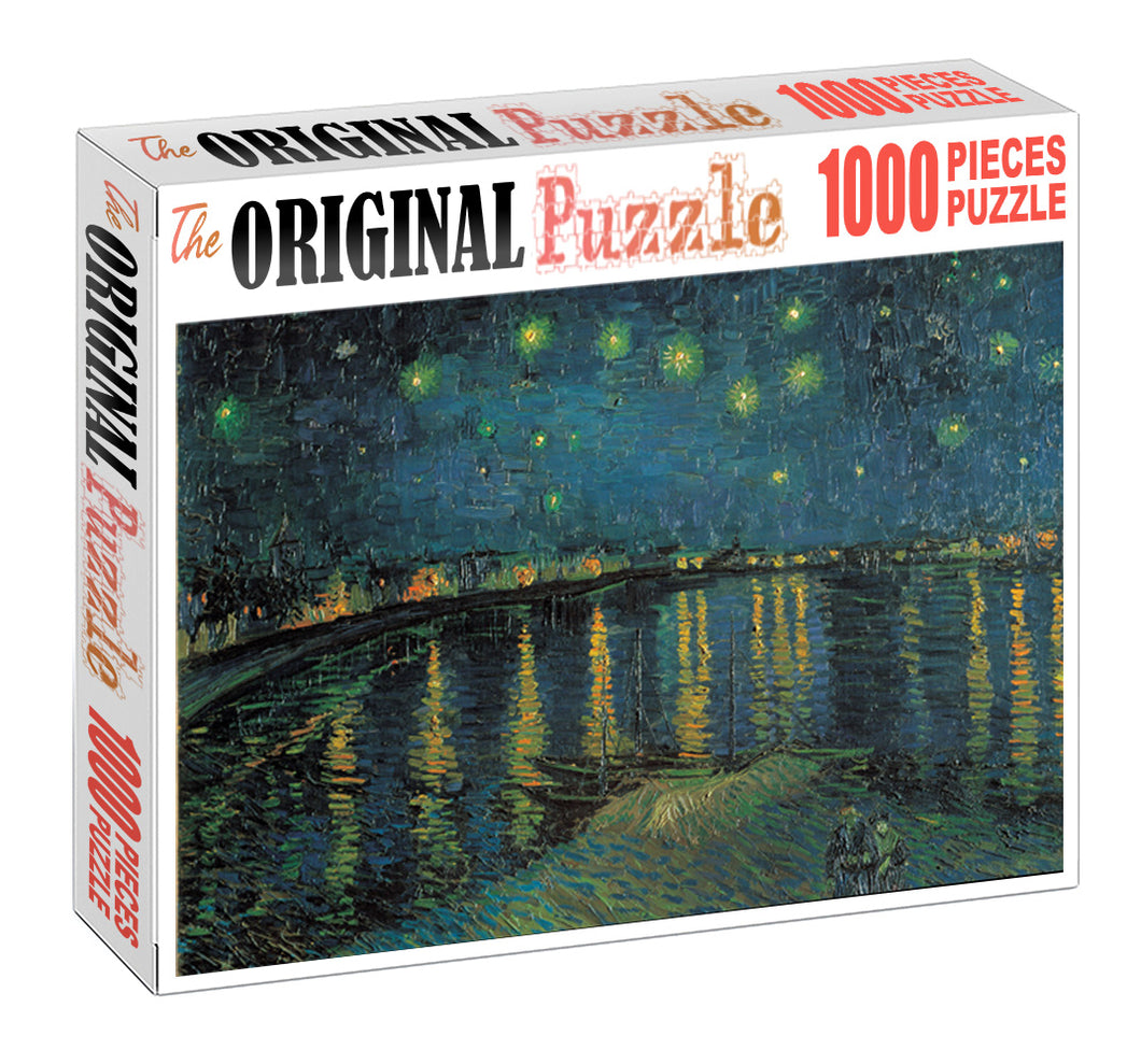 Night with Brightning Stars is Wooden 1000 Piece Jigsaw Puzzle Toy For Adults and Kids