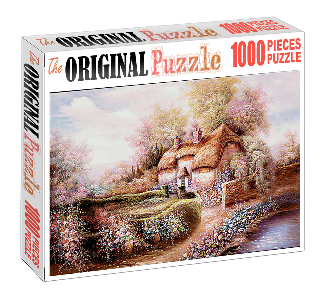 Village Hut is Wooden 1000 Piece Jigsaw Puzzle Toy For Adults and Kids