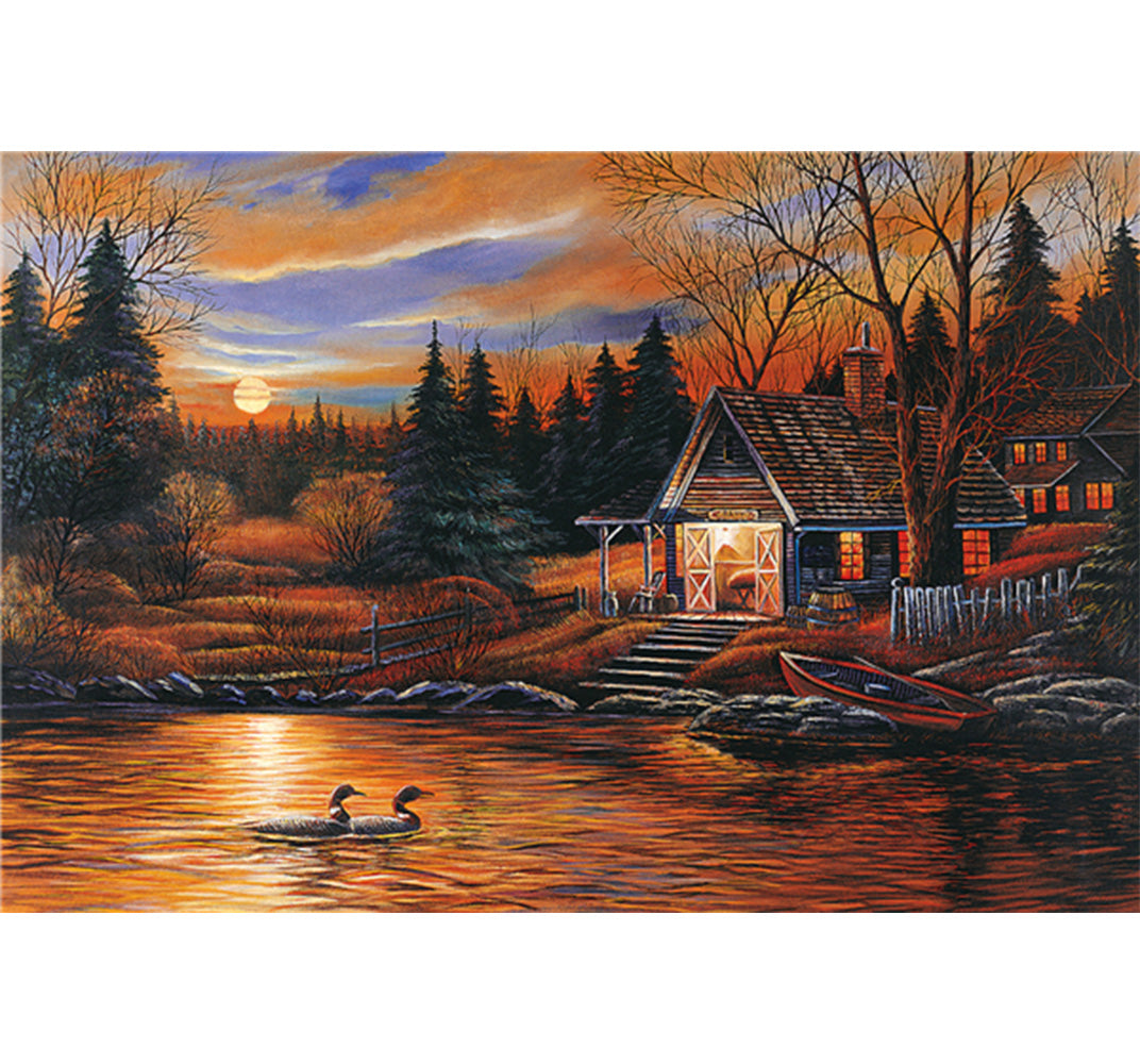 Sunset Painting is Wooden 1000 Piece Jigsaw Puzzle Toy For Adults and Kids