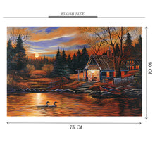 Sunset Painting is Wooden 1000 Piece Jigsaw Puzzle Toy For Adults and Kids