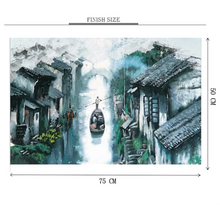 Crossing City River Wooden 1000 Piece Jigsaw Puzzle Toy For Adults and Kids