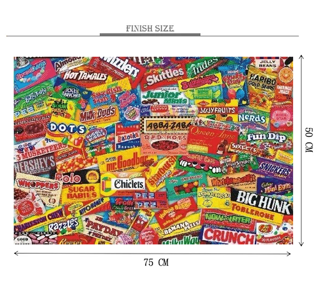 Chunk Snacks Wooden 1000 Piece Jigsaw Puzzle Toy For Adults and Kids