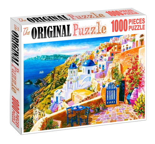Santorini Wooden 1000 Piece Jigsaw Puzzle Toy For Adults and Kids