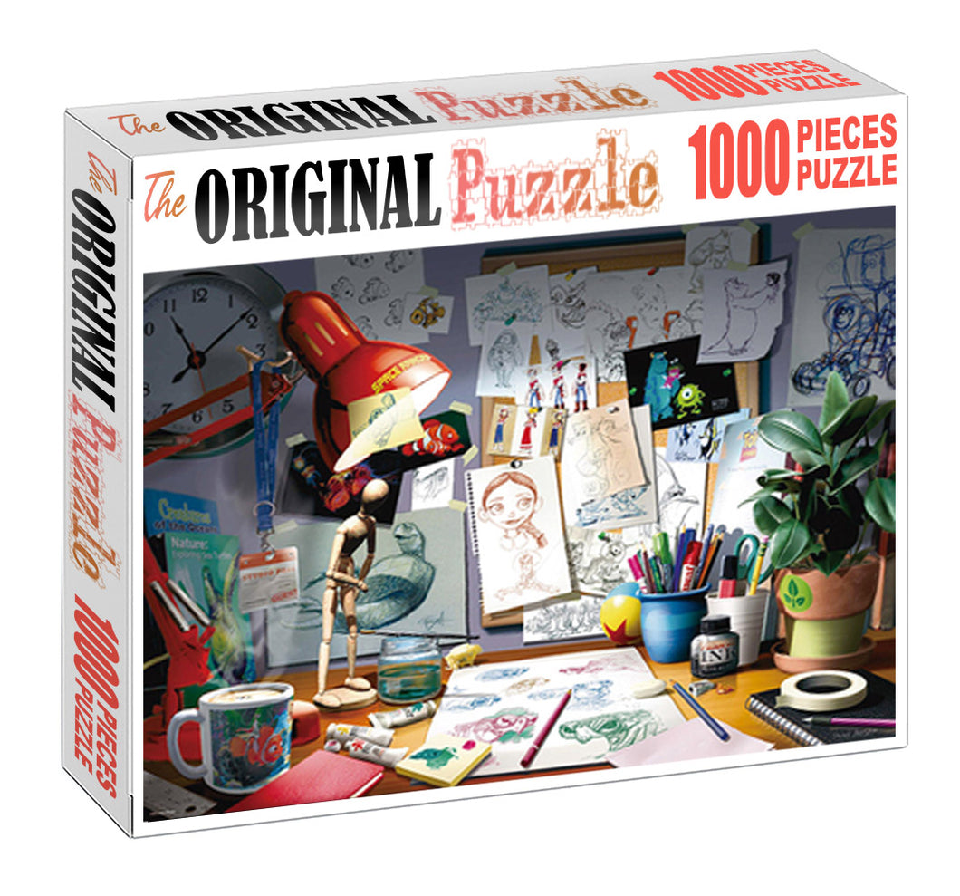 Studio of an Artist is Wooden 1000 Piece Jigsaw Puzzle Toy For Adults and Kids