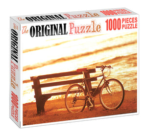 Desk and Cycle is Wooden 1000 Piece Jigsaw Puzzle Toy For Adults and Kids
