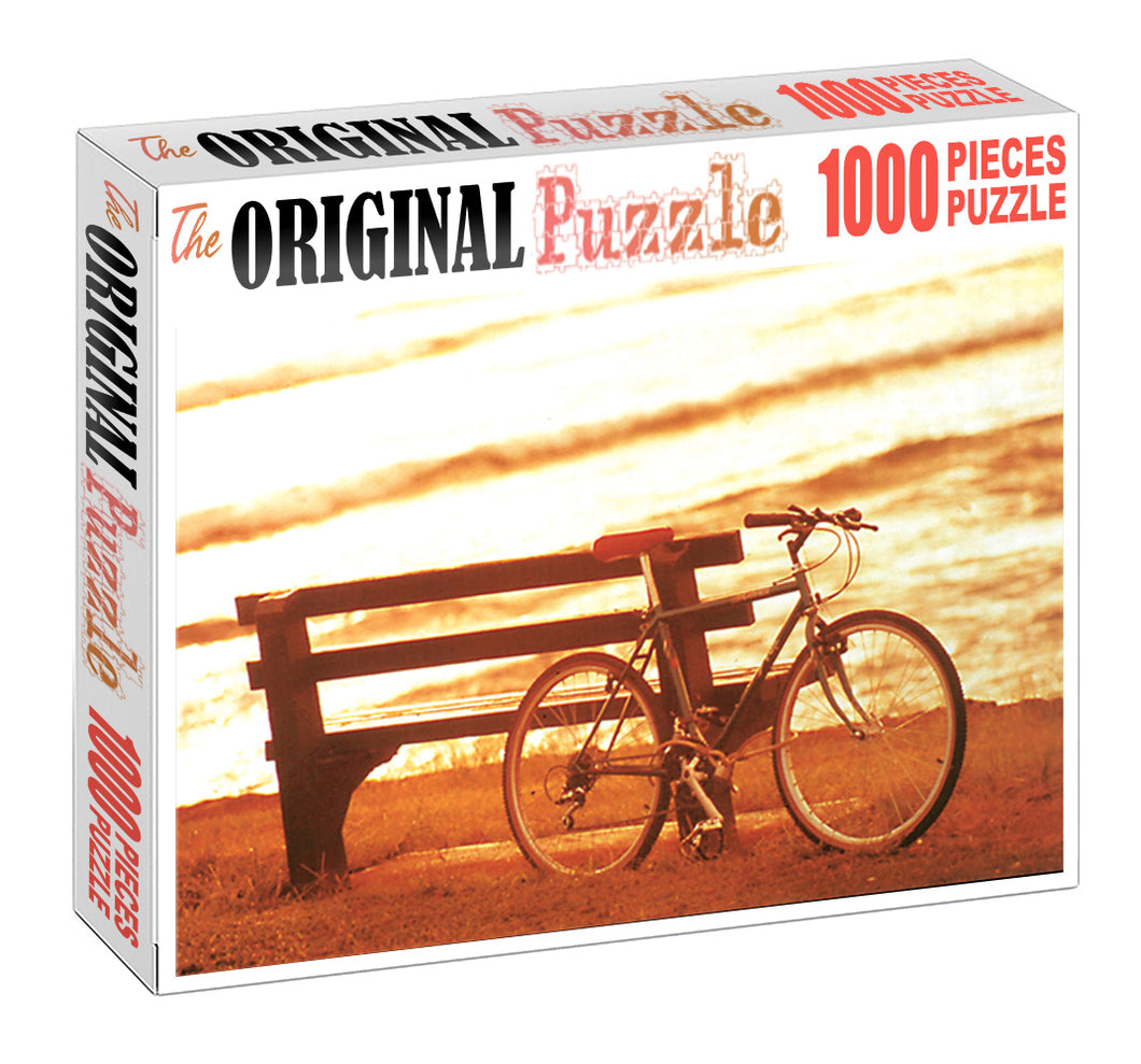 Desk and Cycle is Wooden 1000 Piece Jigsaw Puzzle Toy For Adults and Kids