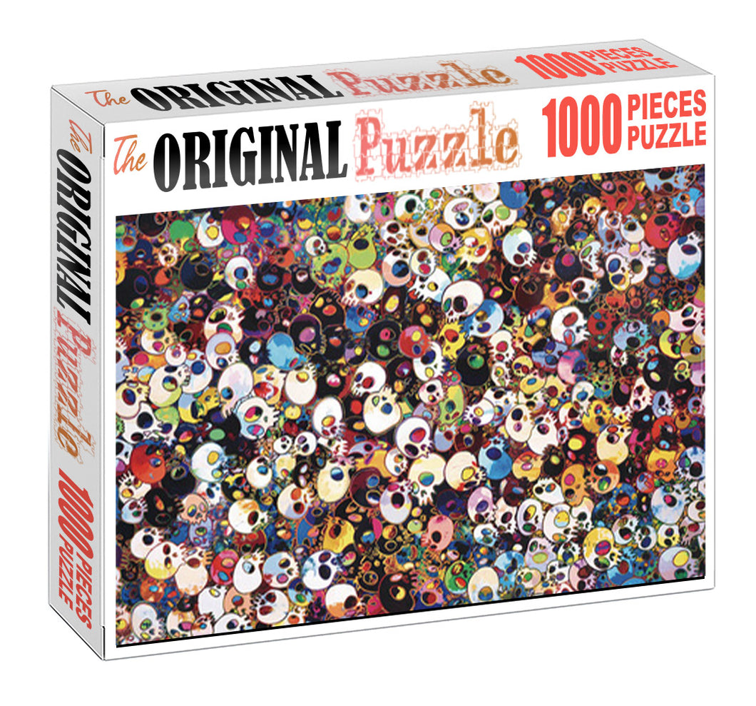 Candy Skull Art is Wooden 1000 Piece Jigsaw Puzzle Toy For Adults and Kids