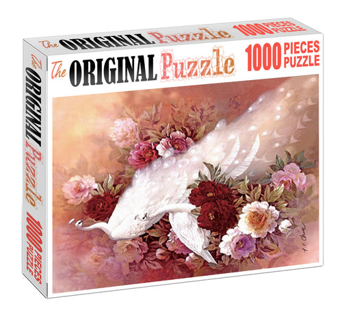 White Peacock is Wooden 1000 Piece Jigsaw Puzzle Toy For Adults and Kids