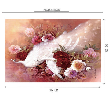 White Peacock is Wooden 1000 Piece Jigsaw Puzzle Toy For Adults and Kids