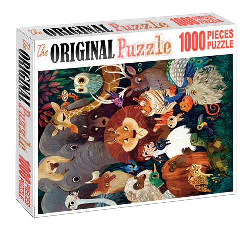 Vector Animal Drawing is Wooden 1000 Piece Jigsaw Puzzle Toy For Adults and Kids
