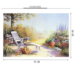 Resting Bench of Garden is Wooden 1000 Piece Jigsaw Puzzle Toy For Adults and Kids