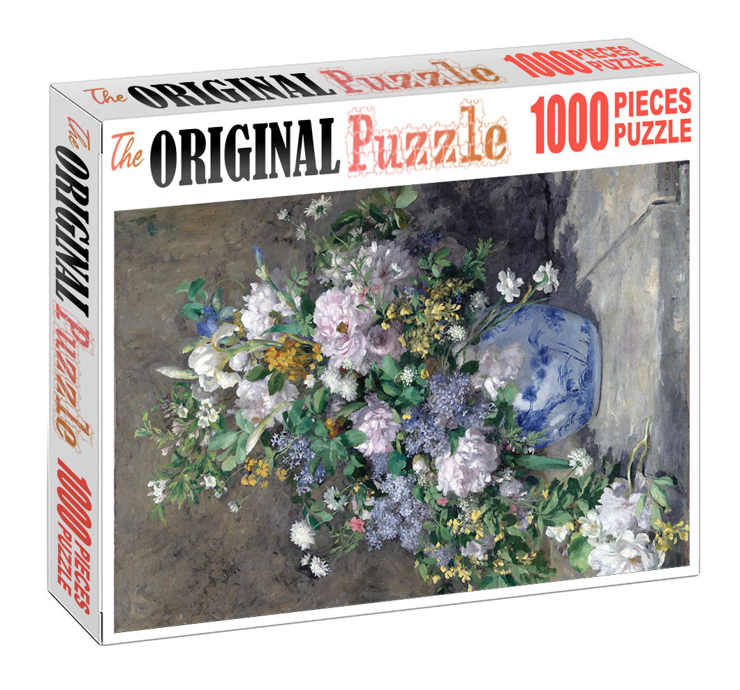 Flower Vase Painting is Wooden 1000 Piece Jigsaw Puzzle Toy For Adults and Kids