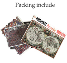 Two Sided World Map is Wooden 1000 Piece Jigsaw Puzzle Toy For Adults and Kids