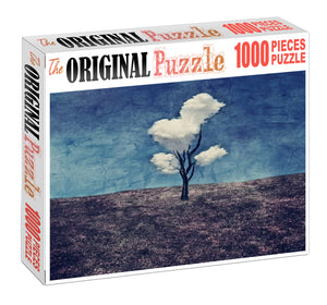 Lone Cloud Tree Wooden 1000 Piece Jigsaw Puzzle Toy For Adults and Kids