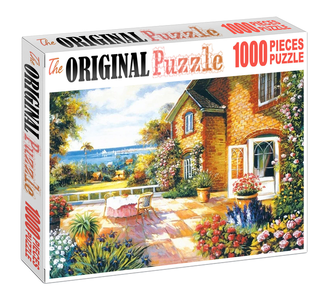 Outdoor Painting Wooden 1000 Piece Jigsaw Puzzle Toy For Adults and Kids