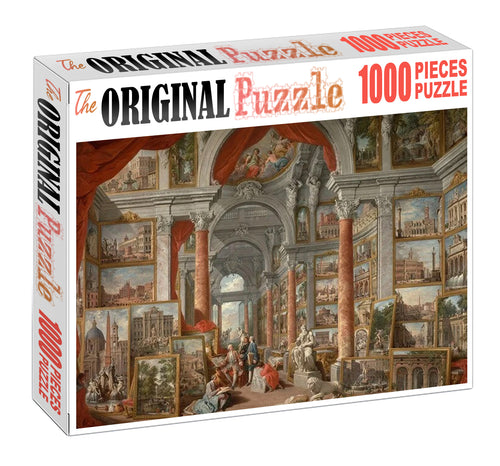 Painting Library Wooden 1000 Piece Jigsaw Puzzle Toy For Adults and Kids