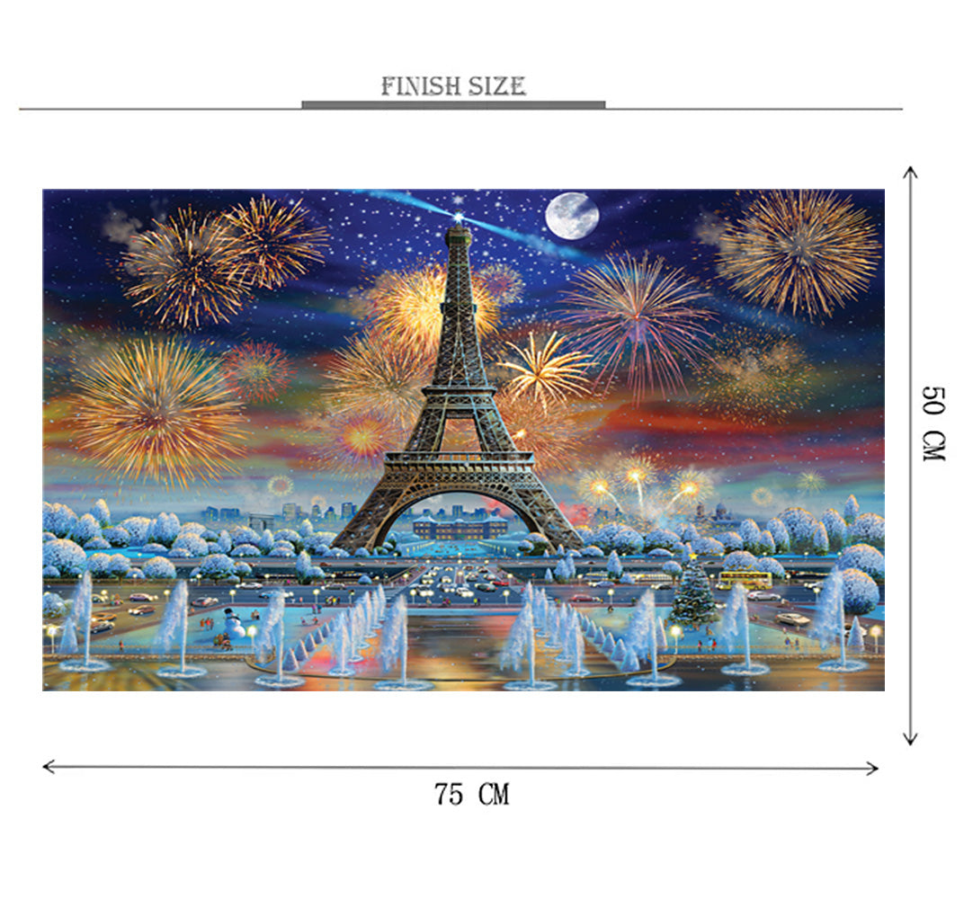 50th Aniversary of Eiffel Tower Wooden 1000 Piece Jigsaw Puzzle Toy For Adults and Kids