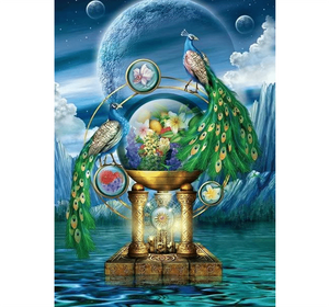 Peacock Sphere Wooden 1000 Piece Jigsaw Puzzle Toy For Adults and Kids