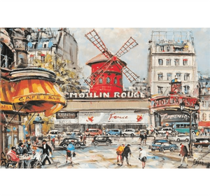 Moulin Rogue Painting Wooden 1000 Piece Jigsaw Puzzle Toy For Adults and Kids