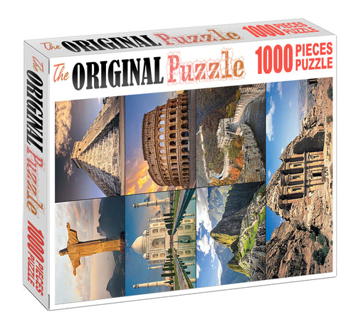 Wonders of the World Wooden 1000 Piece Jigsaw Puzzle Toy For Adults and Kids