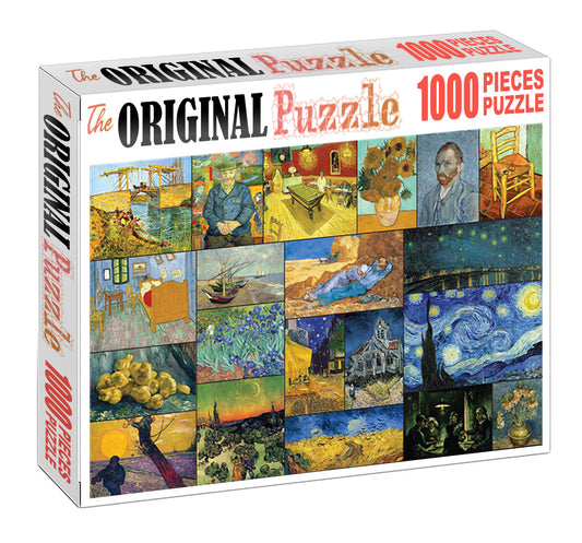 Abstract Painting Wooden 1000 Piece Jigsaw Puzzle Toy For Adults and Kids