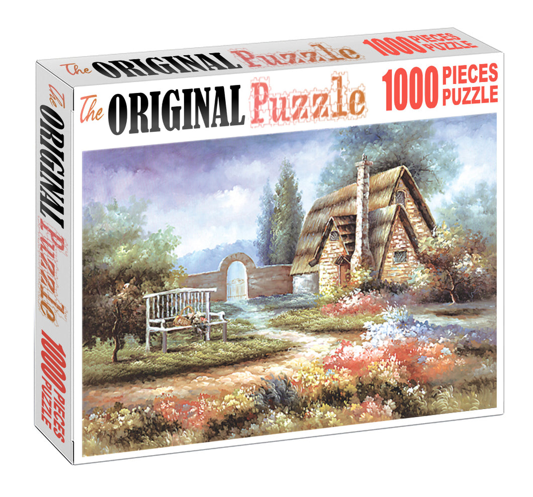 Village Handmade Hut is Wooden 1000 Piece Jigsaw Puzzle Toy For Adults and Kids
