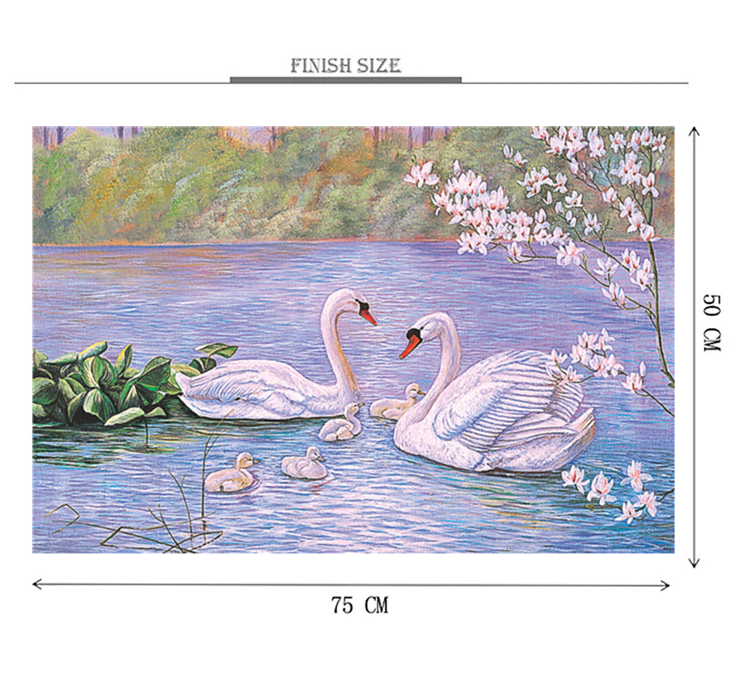 Couple Swan is Wooden 1000 Piece Jigsaw Puzzle Toy For Adults and Kids