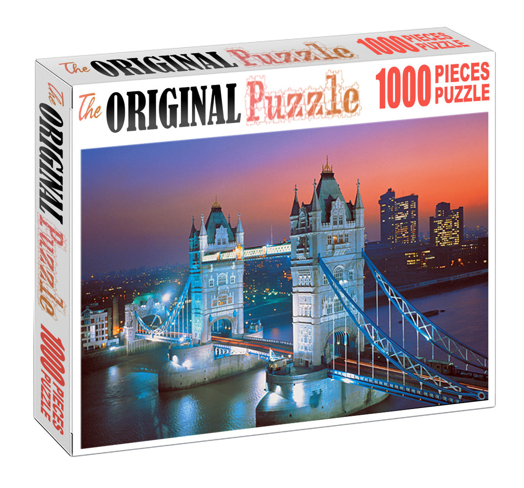 Twin Tower Bridge of City is Wooden 1000 Piece Jigsaw Puzzle Toy For Adults and Kids