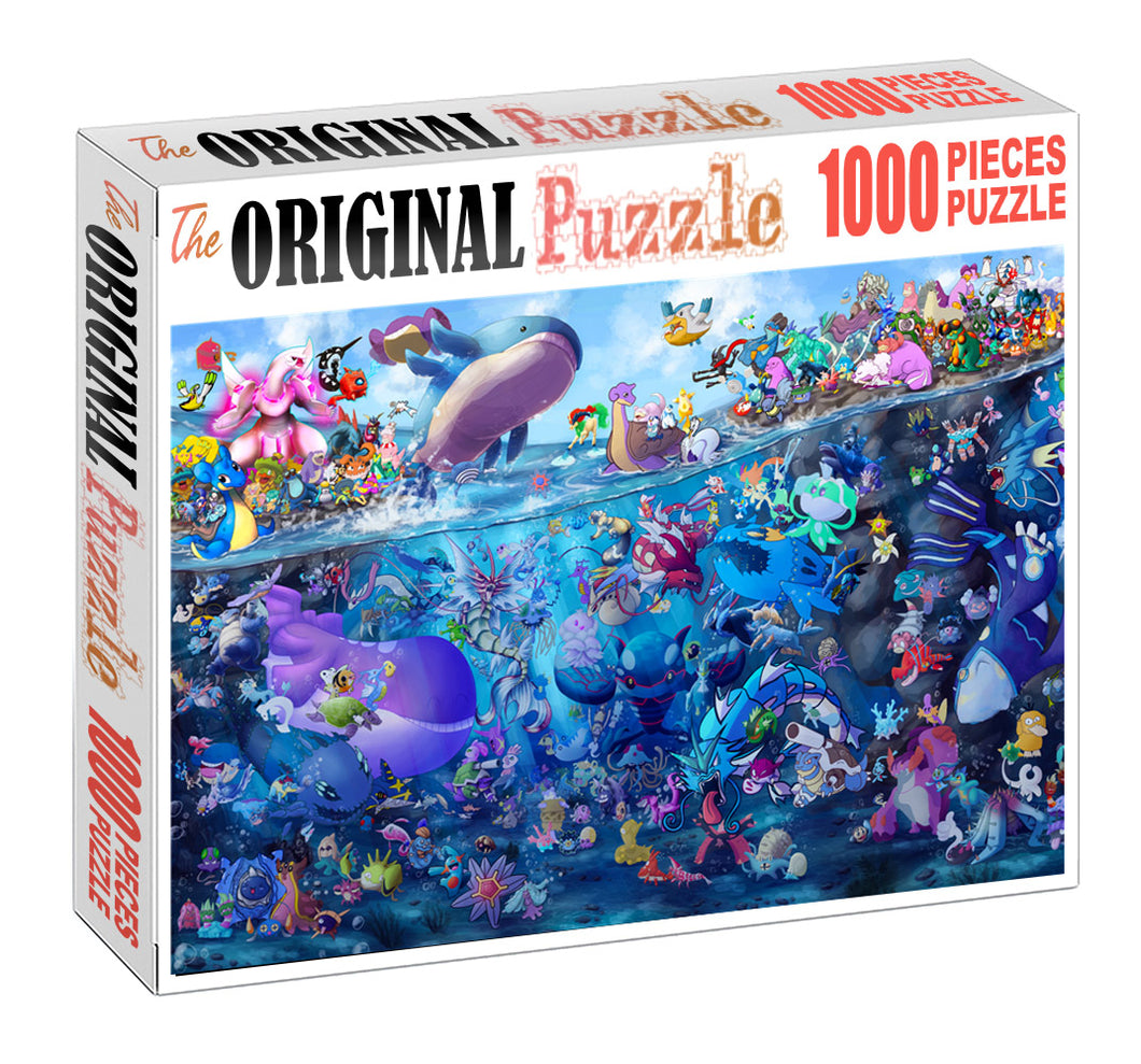 Underwater Creature Wooden 1000 Piece Jigsaw Puzzle Toy For Adults and Kids