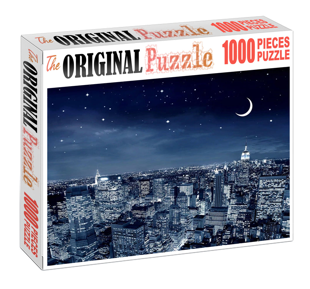 Moonlight City Wooden 1000 Piece Jigsaw Puzzle Toy For Adults and Kids