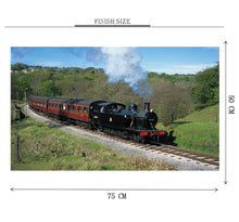 Steam Engine Train is Wooden 1000 Piece Jigsaw Puzzle Toy For Adults and Kids