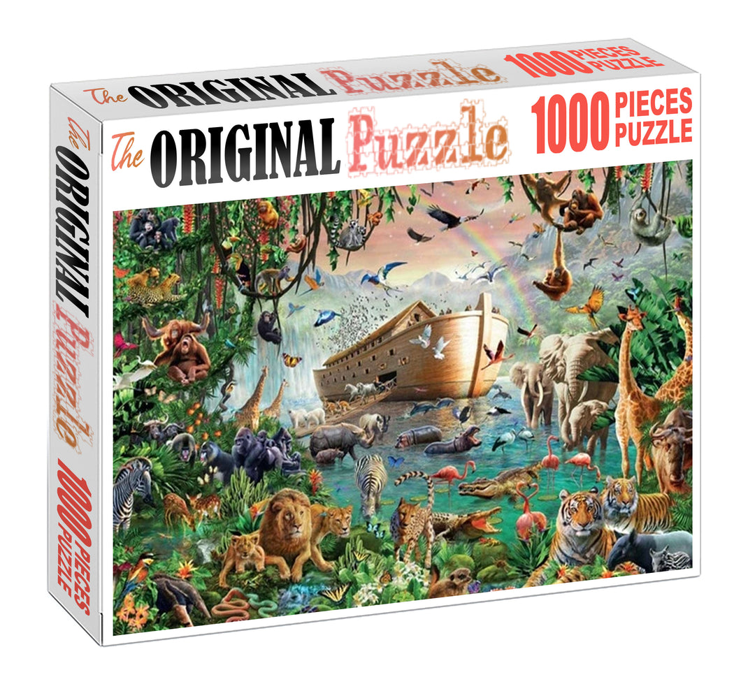 Noah Ark Wooden 1000 Piece Jigsaw Puzzle Toy For Adults and Kids