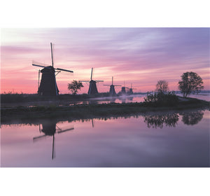 Row of Windmills is Wooden 1000 Piece Jigsaw Puzzle Toy For Adults and Kids