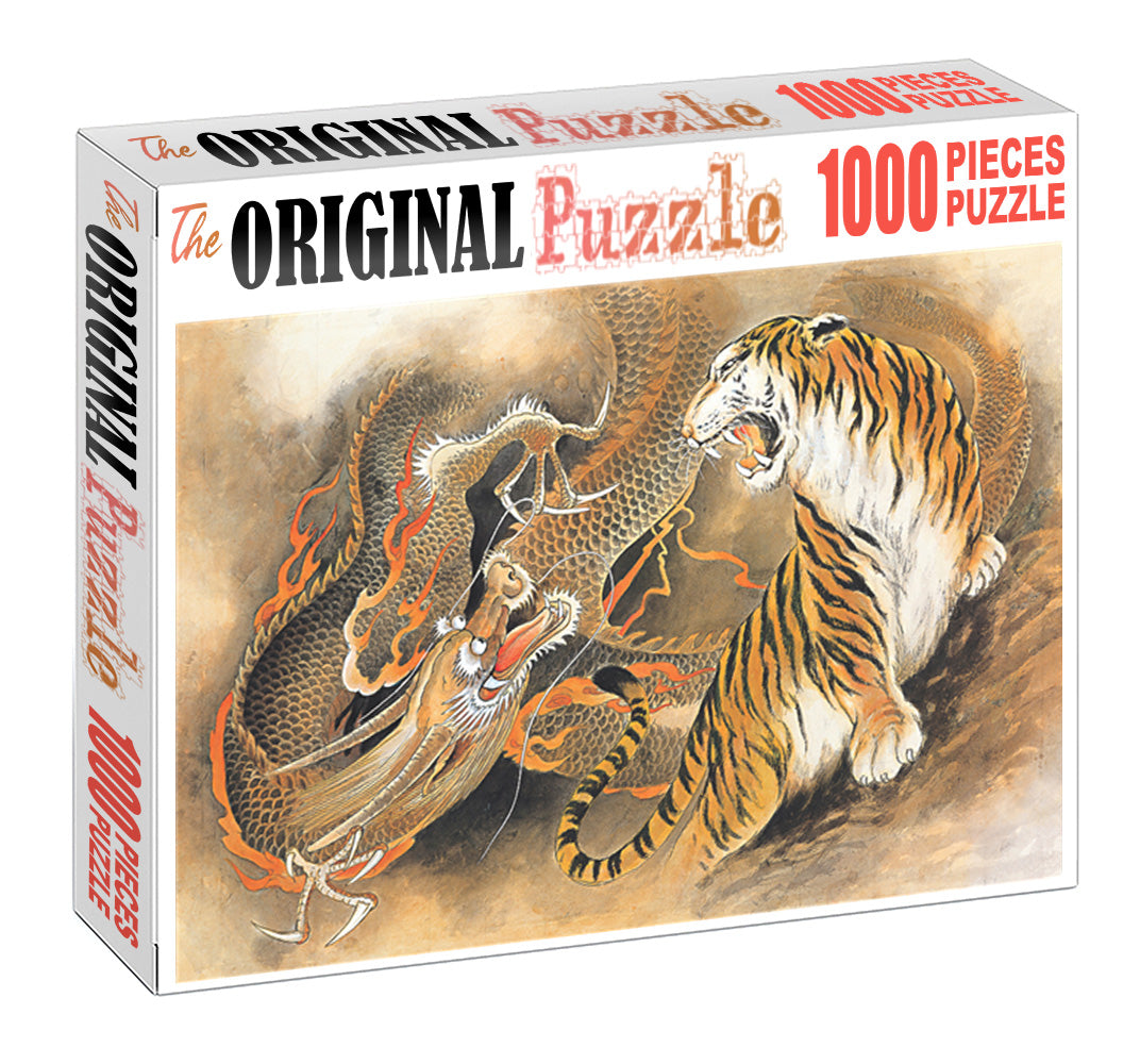 Tiger vs Dragon is Wooden 1000 Piece Jigsaw Puzzle Toy For Adults and Kids