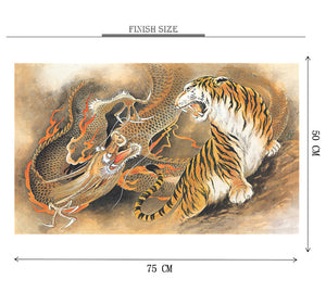 Tiger vs Dragon is Wooden 1000 Piece Jigsaw Puzzle Toy For Adults and Kids