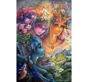 Goddess of Flora and Fauna Wooden 1000 Piece Jigsaw Puzzle Toy For Adults and Kids
