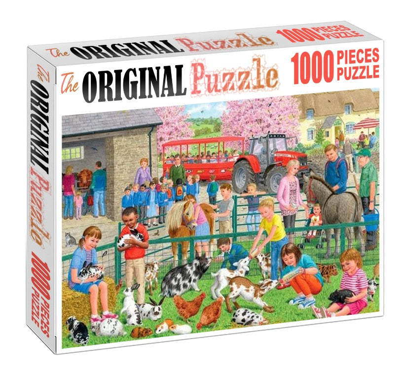 Pet Park for Kids Wooden 1000 Piece Jigsaw Puzzle Toy For Adults and Kids