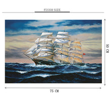 East Company Trade Ship is Wooden 1000 Piece Jigsaw Puzzle Toy For Adults and Kids