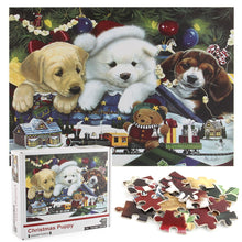 Christmas Puppy Wooden 1000 Piece Jigsaw Puzzle Toy For Adults and Kids