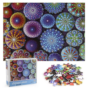 Colorful Stones Wooden 1000 Piece Jigsaw Puzzle Toy For Adults and Kids