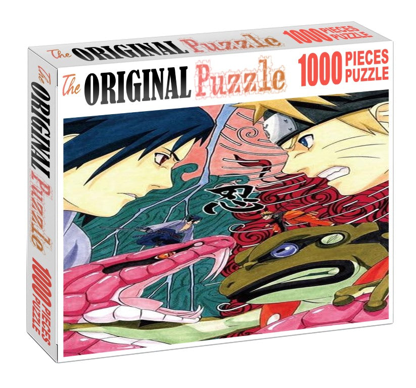 Naruto vs Sasuke Wooden 1000 Piece Jigsaw Puzzle Toy For Adults and Kids