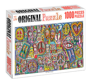 Tribal illustrations Wooden 1000 Piece Jigsaw Puzzle Toy For Adults and Kids