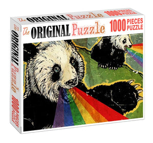 Panda Rainbow Wooden 1000 Piece Jigsaw Puzzle Toy For Adults and Kids
