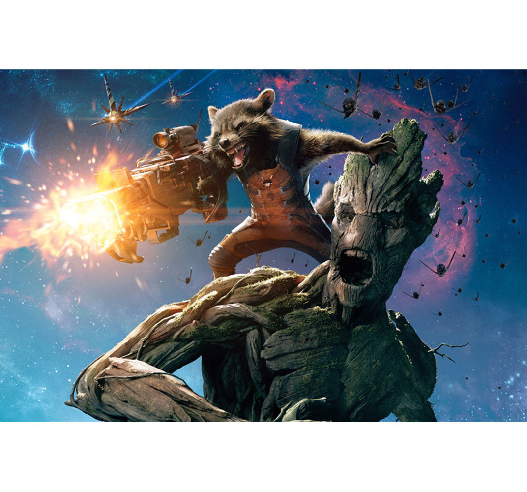 Rocket and Groot Wooden 1000 Piece Jigsaw Puzzle Toy For Adults and Kids