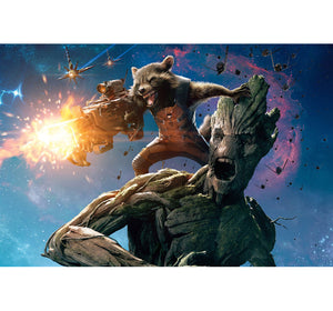 Rocket and Groot Wooden 1000 Piece Jigsaw Puzzle Toy For Adults and Kids