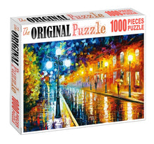City of Lights Painting Wooden 1000 Piece Jigsaw Puzzle Toy For Adults and Kids