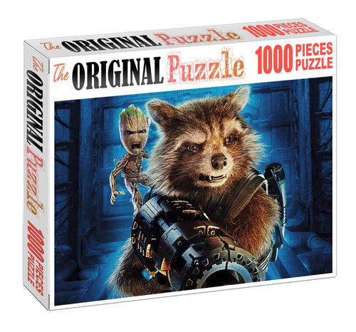 Mini Groot and Rocket Wooden 1000 Piece Jigsaw Puzzle Toy For Adults and Kids