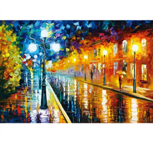 City of Lights Painting Wooden 1000 Piece Jigsaw Puzzle Toy For Adults and Kids