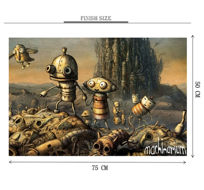 Machinarium is Wooden 1000 Piece Jigsaw Puzzle Toy For Adults and Kids