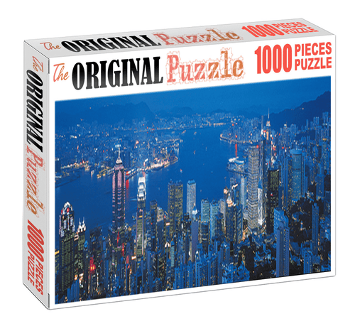 New York City at Night is Wooden 1000 Piece Jigsaw Puzzle Toy For Adults and Kids